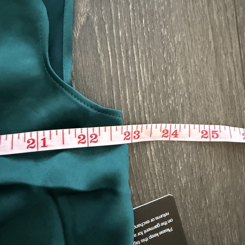 Express NWT Green Satin Cowl Neck Bodysuit Sz Large Goth Party Cocktail Grunge - Picture 9 of 10